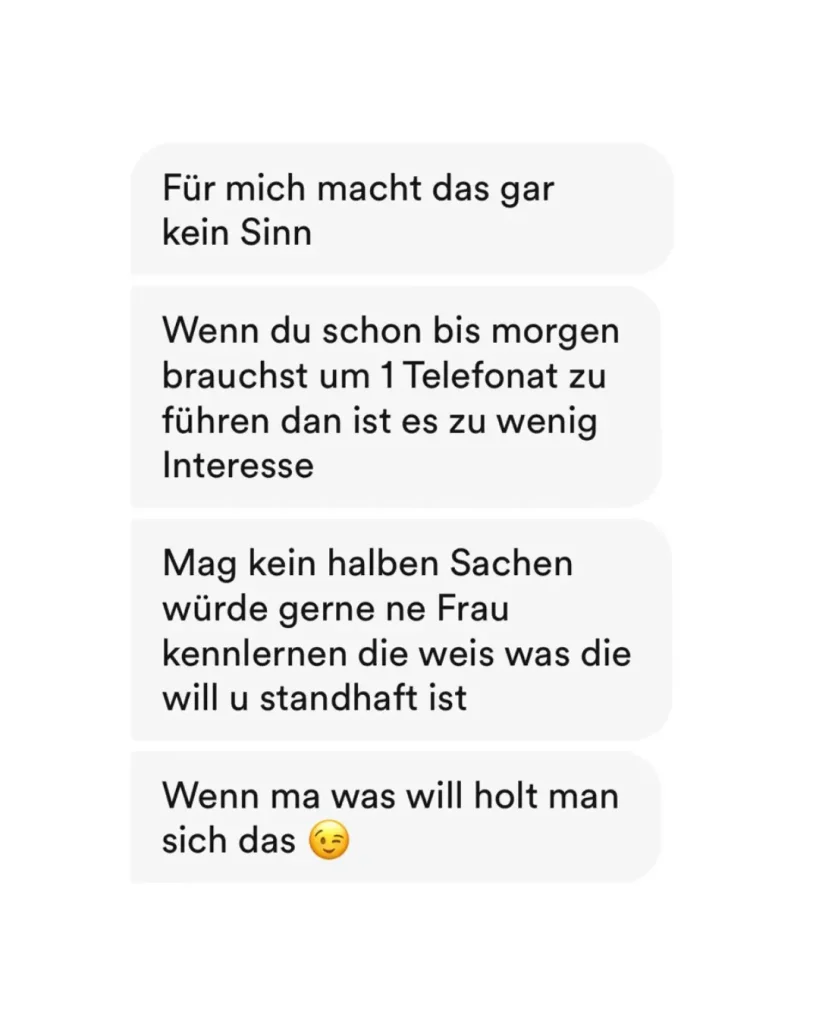 Wie verhält sich ein richtiger Mann? Ein Chat mit einem Mann, der dominierend und damit das Gegenteil von einem richtigen Mann ist.